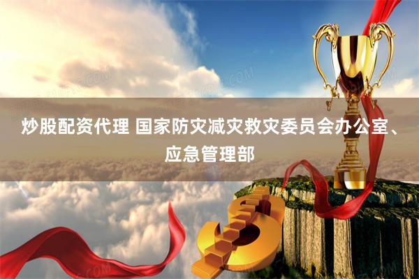 炒股配资代理 国家防灾减灾救灾委员会办公室、应急管理部