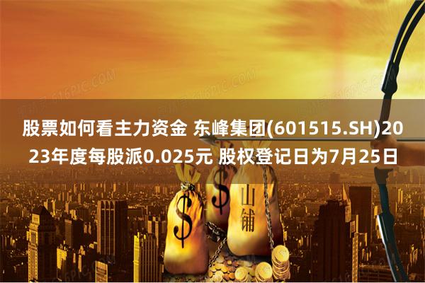 股票如何看主力资金 东峰集团(601515.SH)2023年度每股派0.025元 股权登记日为7月25日