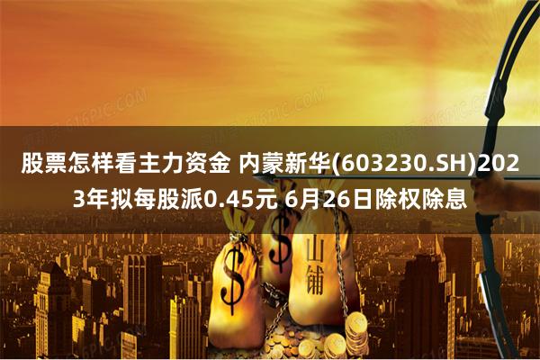 股票怎样看主力资金 内蒙新华(603230.SH)2023年拟每股派0.45元 6月26日除权除息