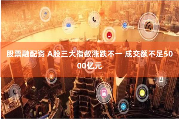 股票融配资 A股三大指数涨跌不一 成交额不足5000亿元