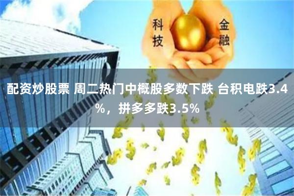 配资炒股票 周二热门中概股多数下跌 台积电跌3.4%，拼多多跌3.5%