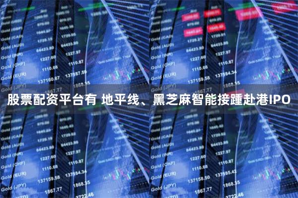 股票配资平台有 地平线、黑芝麻智能接踵赴港IPO