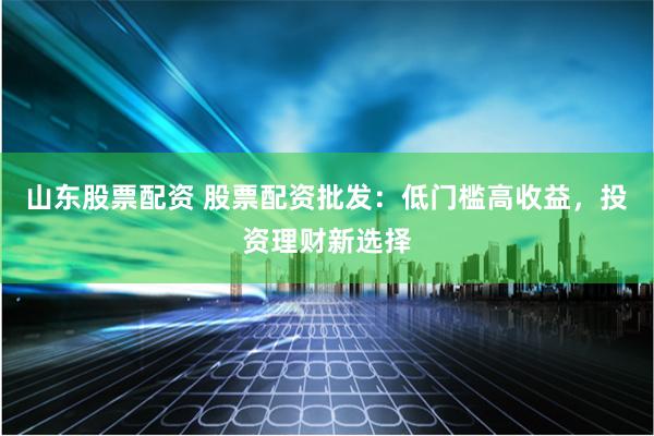 山东股票配资 股票配资批发：低门槛高收益，投资理财新选择