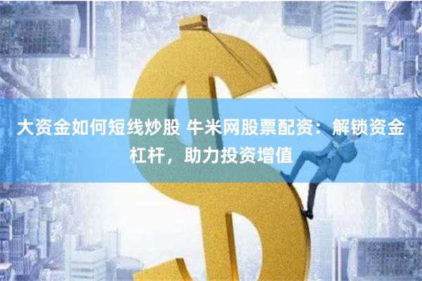 大资金如何短线炒股 牛米网股票配资：解锁资金杠杆，助力投资增值